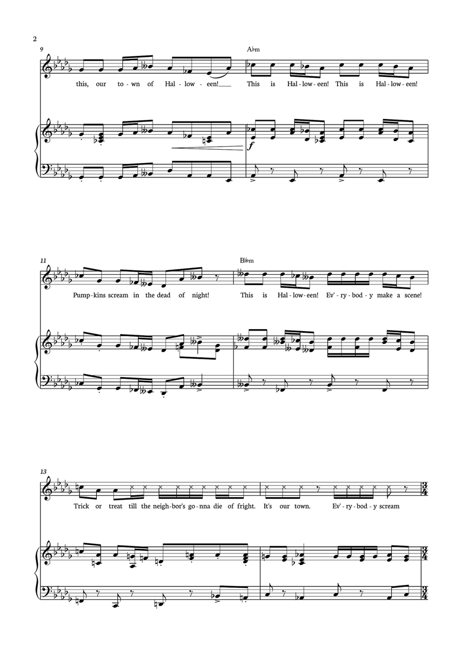 This Is Halloween This Is Halloween Piano, Vocal scores gallery preview page 2