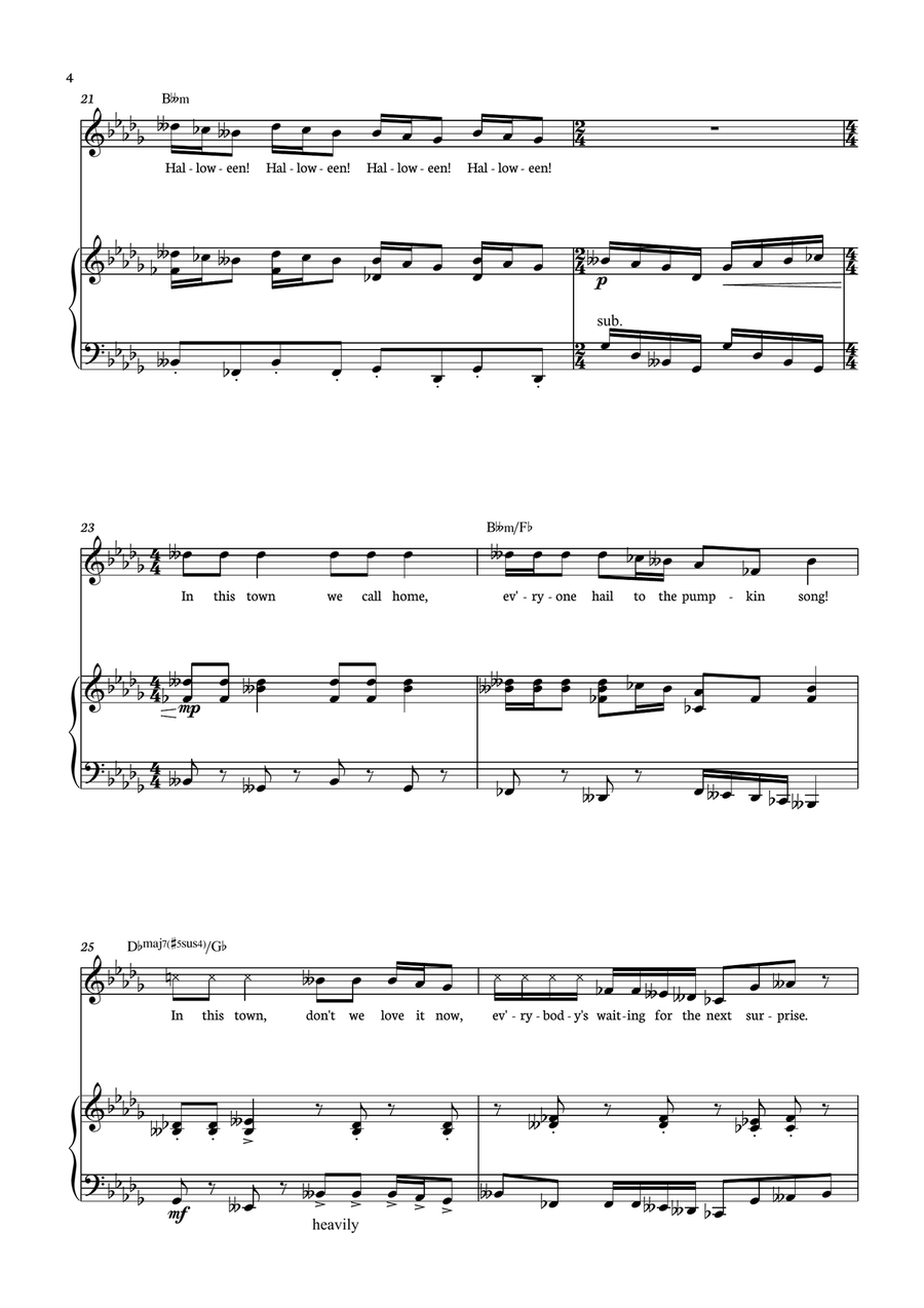 This Is Halloween This Is Halloween Piano, Vocal scores gallery preview page 4
