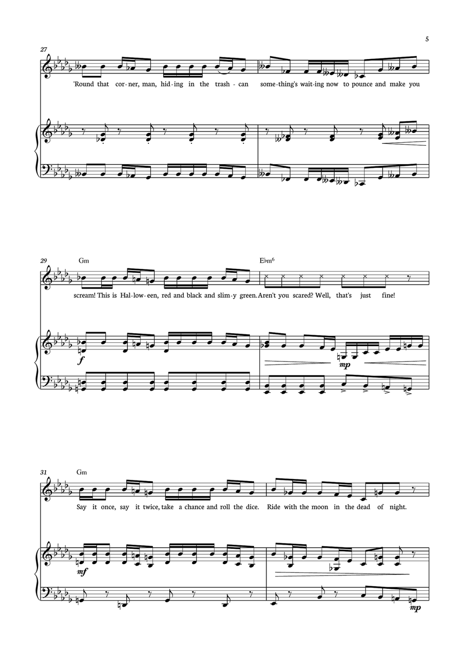This Is Halloween This Is Halloween Piano, Vocal scores gallery preview page 5