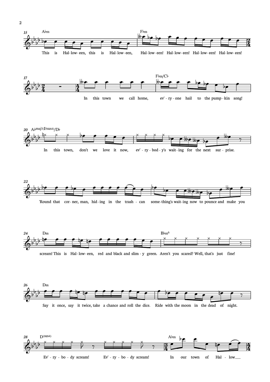 This Is Halloween This Is Halloween Piano scores gallery preview page 2
