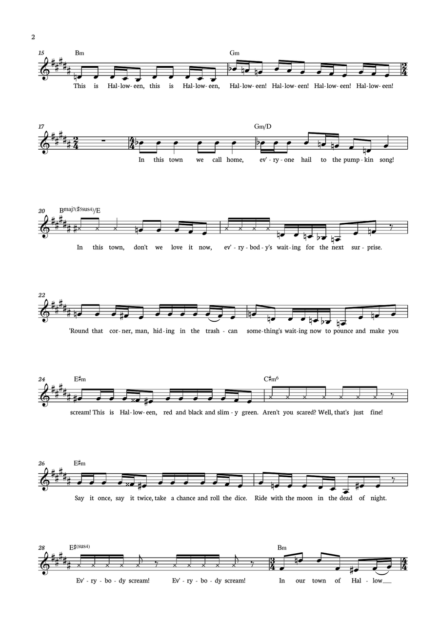 This Is Halloween This Is Halloween Piano scores gallery preview page 2