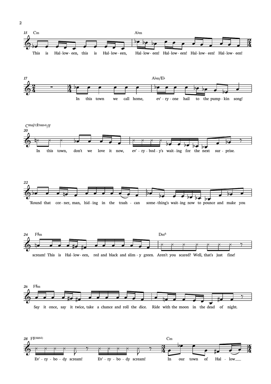 This Is Halloween This Is Halloween Piano scores gallery preview page 2
