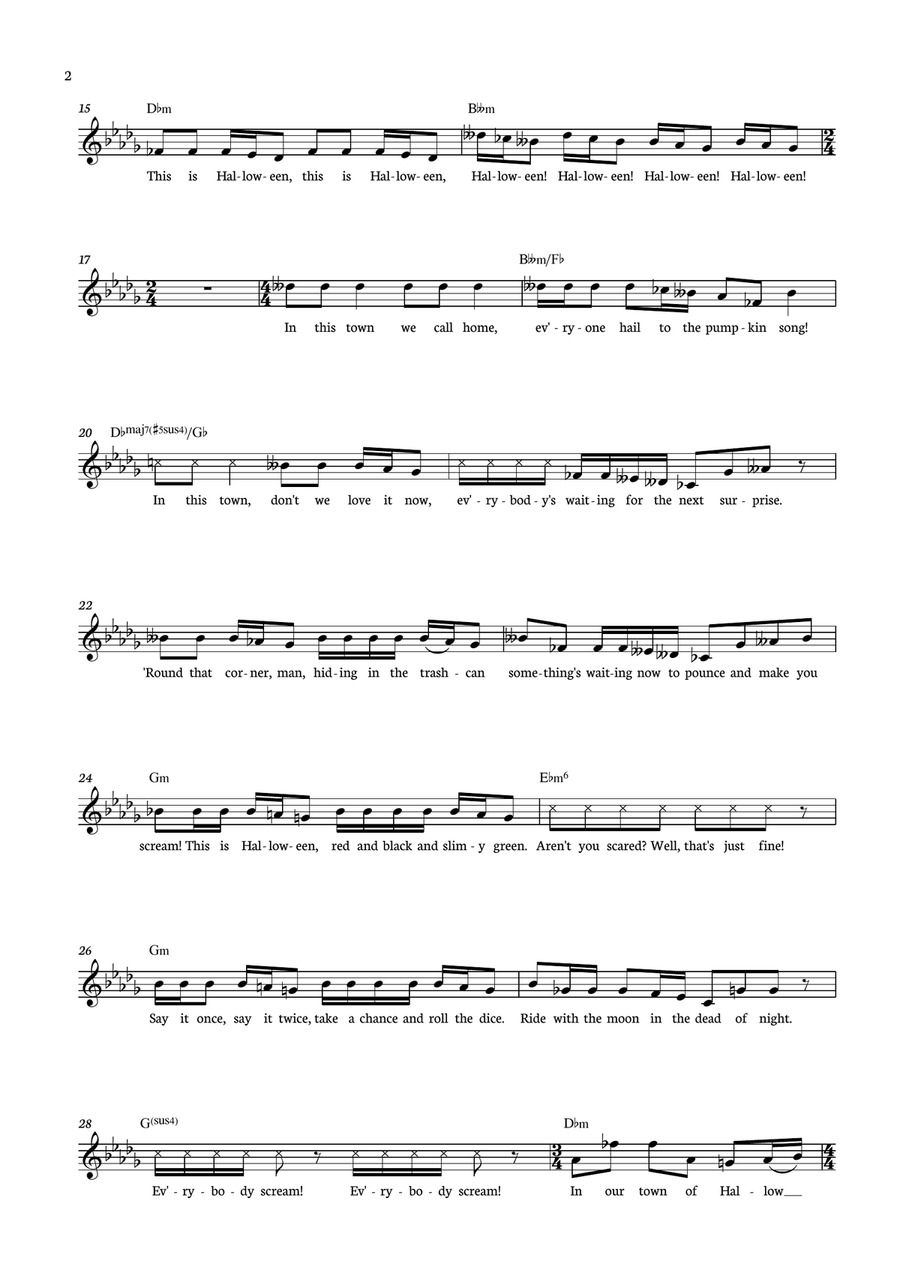 This Is Halloween This Is Halloween Piano scores gallery preview page 2