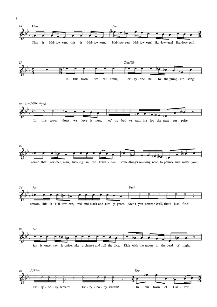 This Is Halloween This Is Halloween Piano scores gallery preview page 2