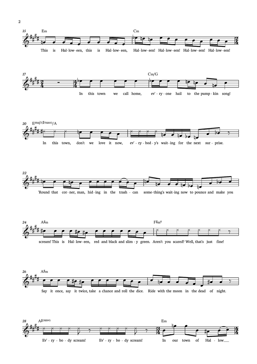 This Is Halloween This Is Halloween Piano scores gallery preview page 2