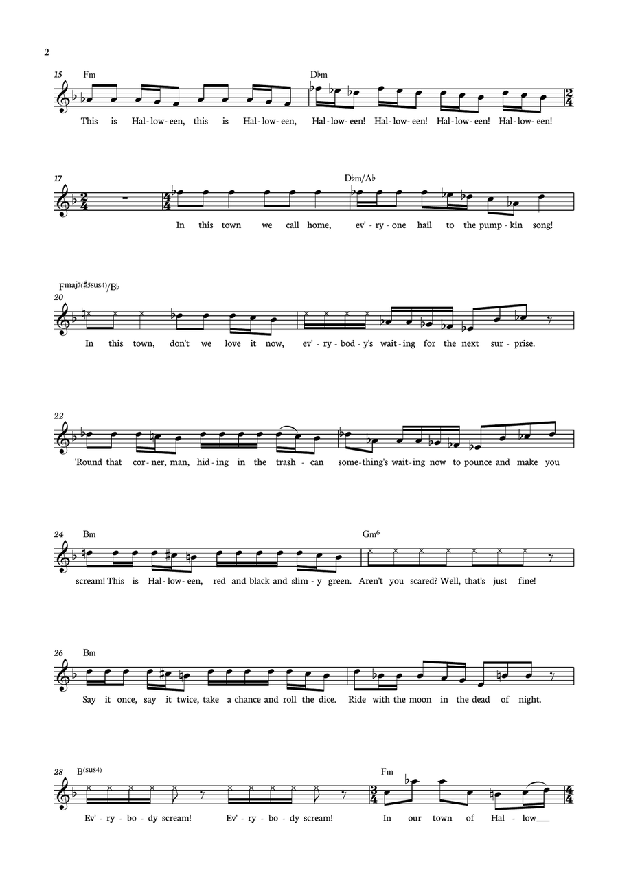 This Is Halloween This Is Halloween Piano scores gallery preview page 2