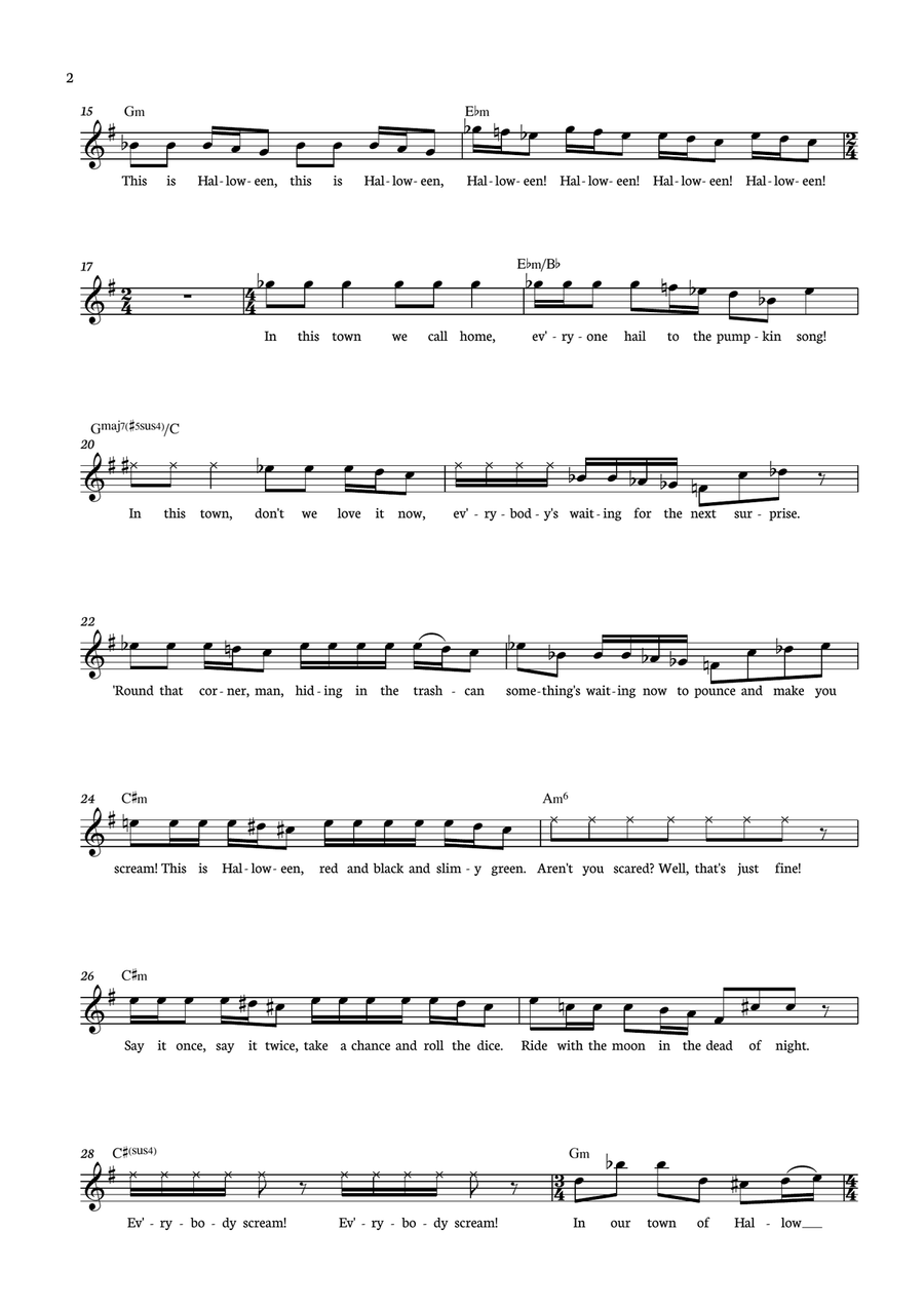 This Is Halloween This Is Halloween Piano scores gallery preview page 2