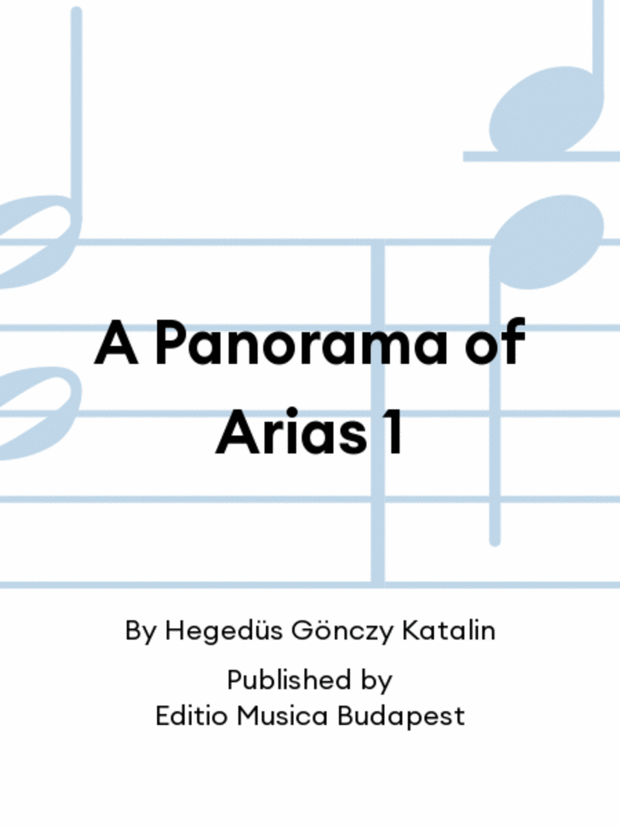A Panorama of Arias 1 Voice Solo scores gallery preview page 1
