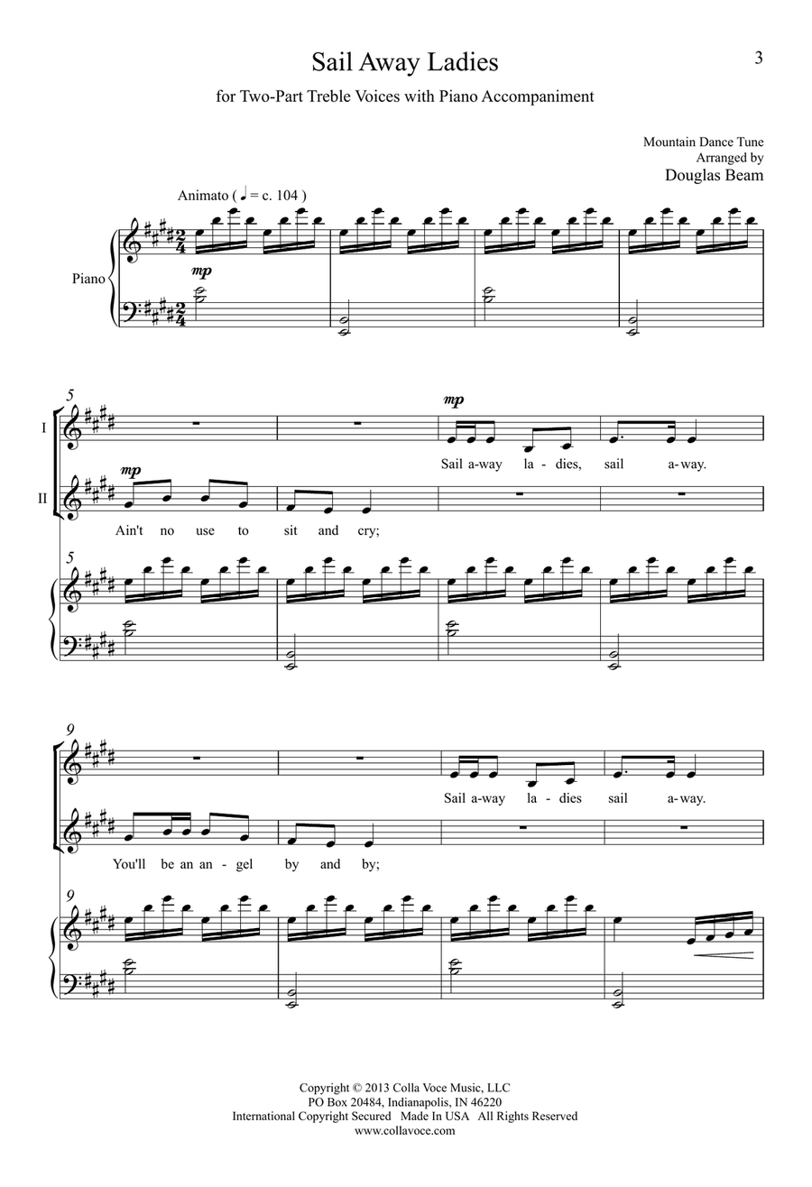 Sail Away Ladies Sail Away Ladies 2-Part scores gallery preview page 3