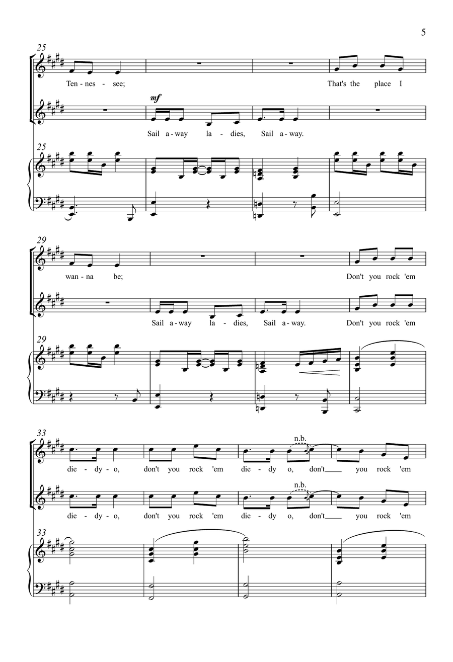 Sail Away Ladies Sail Away Ladies 2-Part scores gallery preview page 5