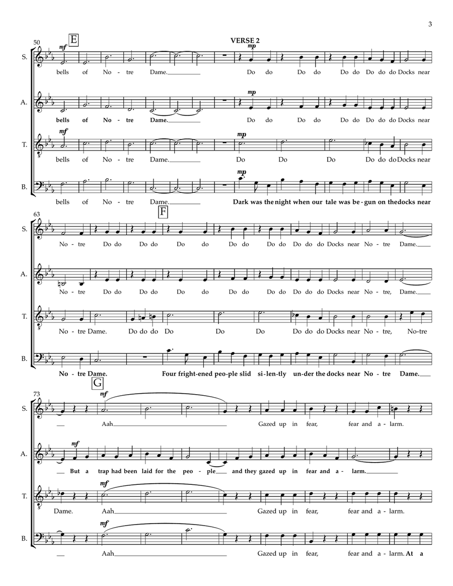The Bells Of Notre Dame The Bells Of Notre Dame Divisi scores gallery preview page 3