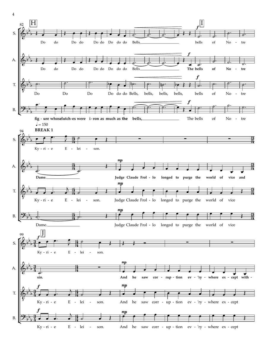 The Bells Of Notre Dame The Bells Of Notre Dame Divisi scores gallery preview page 4