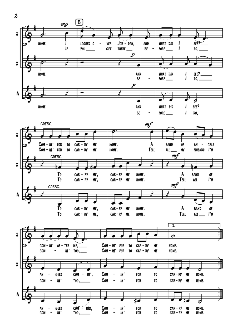 Swing Low, Sweet Chariot Swing Low, Sweet Chariot SSA scores gallery preview page 3