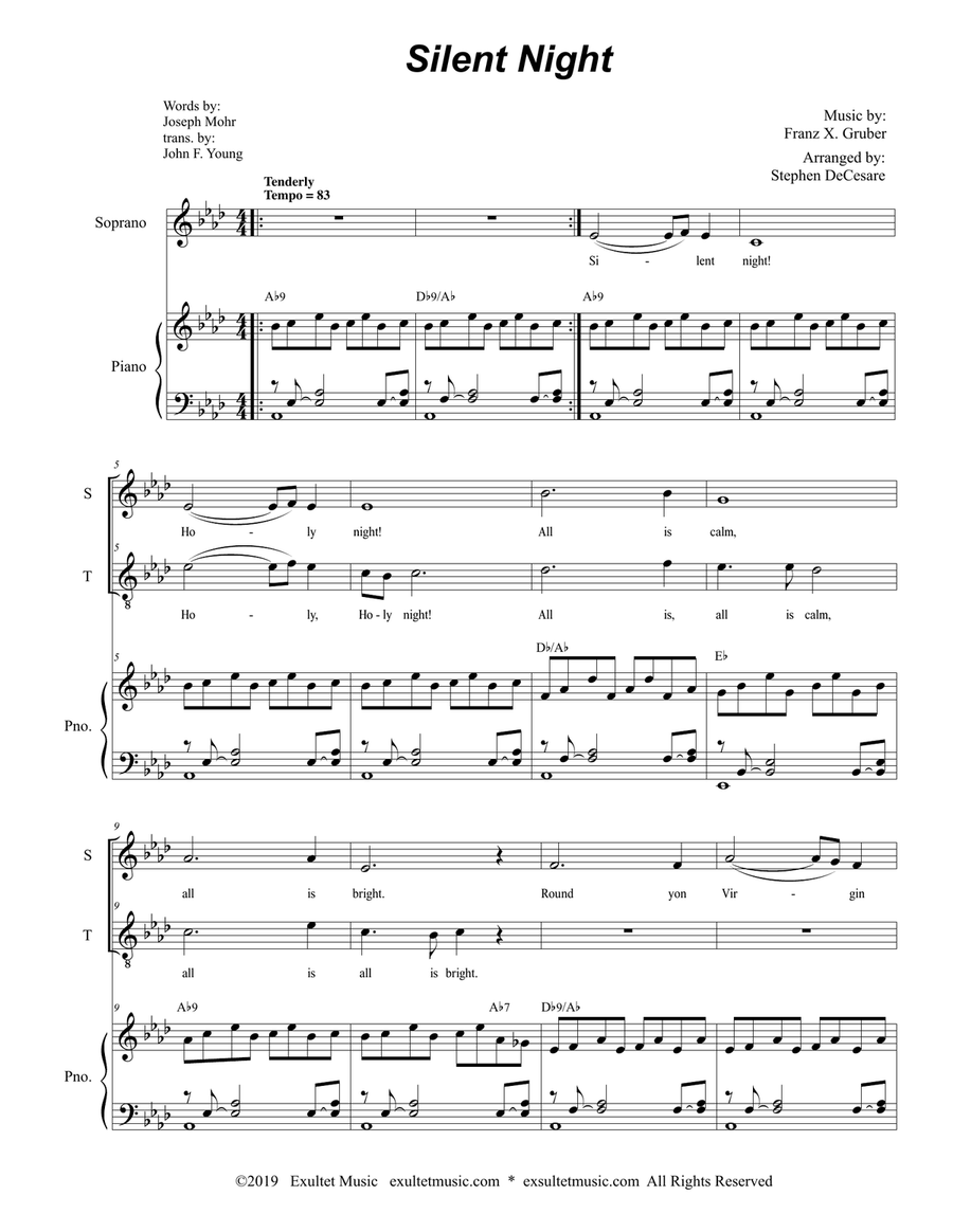 'Twas The Eve Of Christ's Birth (2-part choir - (Soprano and Tenor) 2-Part scores gallery preview page 3