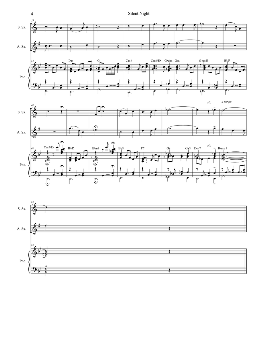 'Twas The Eve Of Christ's Birth (Duet for Soprano and Alto Saxophone) Woodwind Duet scores gallery preview page 6
