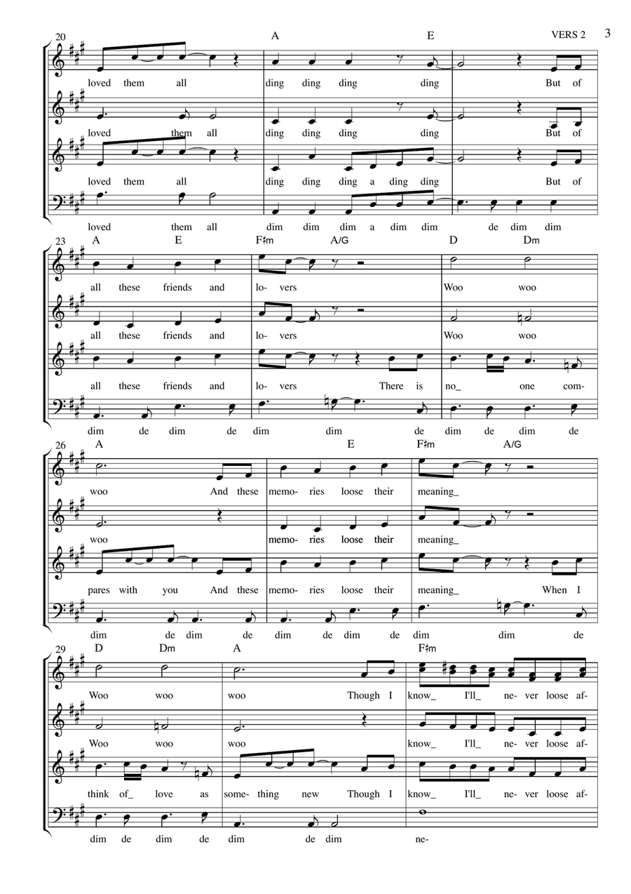In My Life 4-Part scores gallery preview page 3