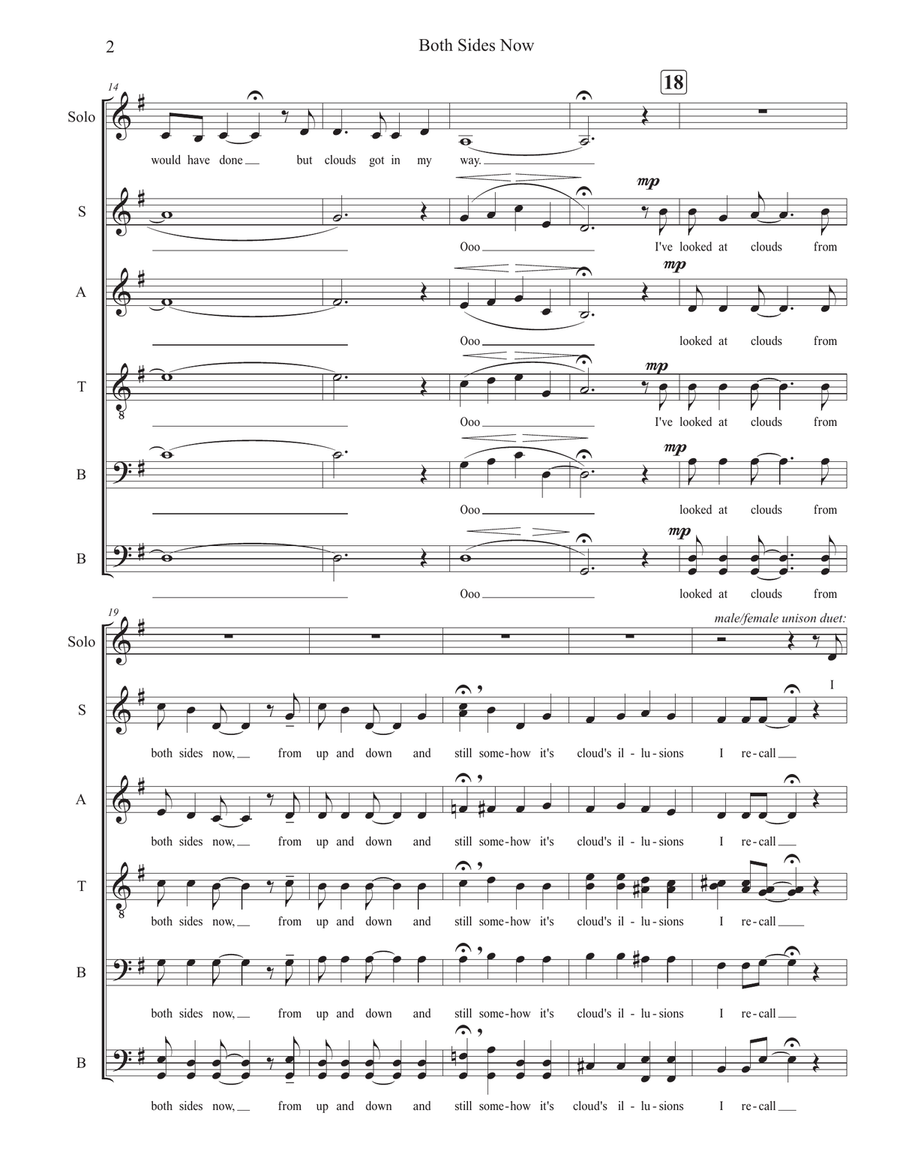 Both Sides Now Both Sides Now Divisi scores gallery preview page 2