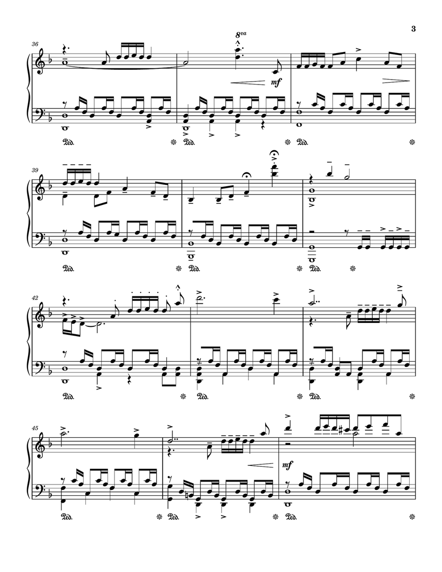 For A Few Dollars More Piano Solo scores gallery preview page 3