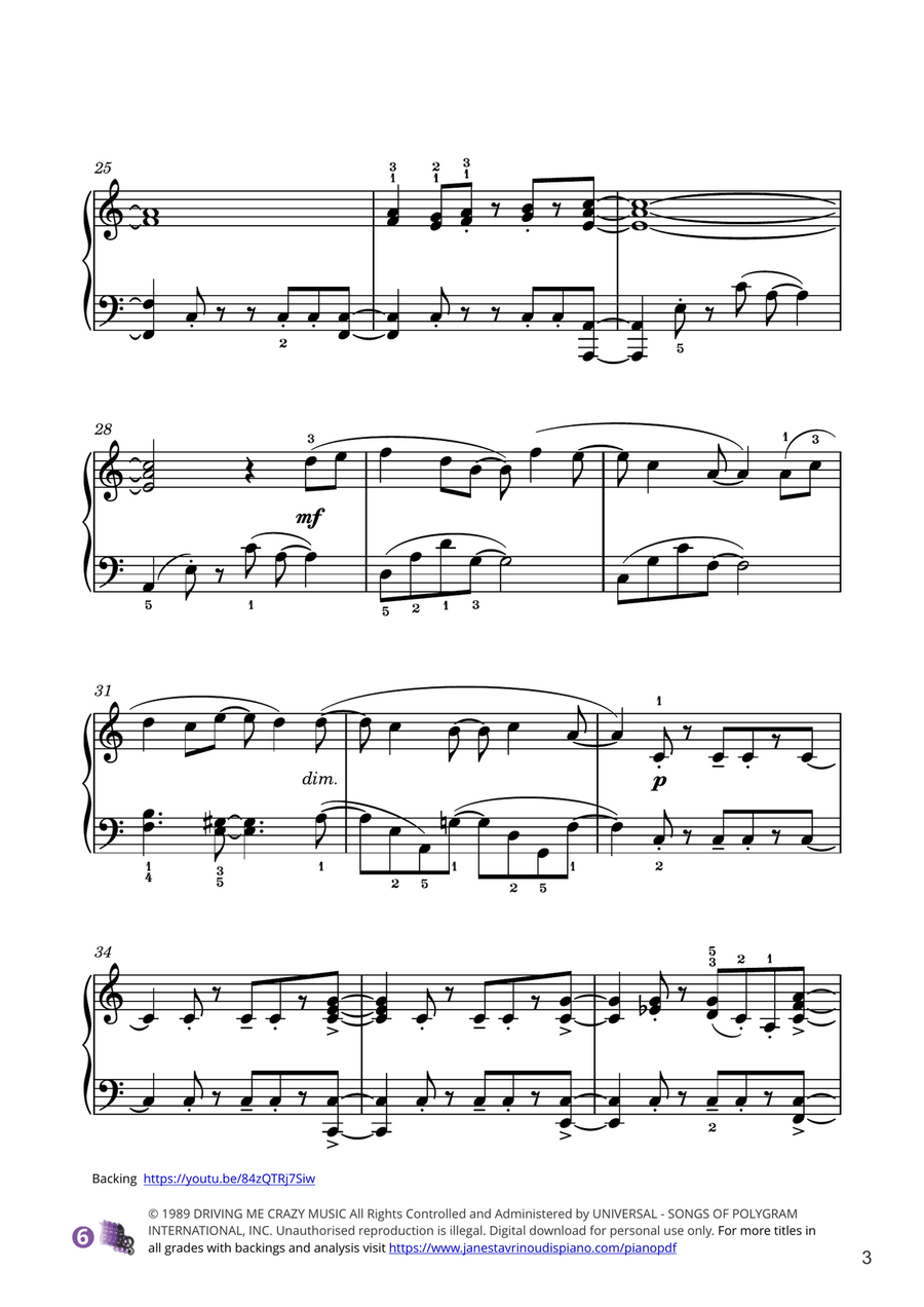 Driving Miss Daisy Piano Solo scores gallery preview page 3