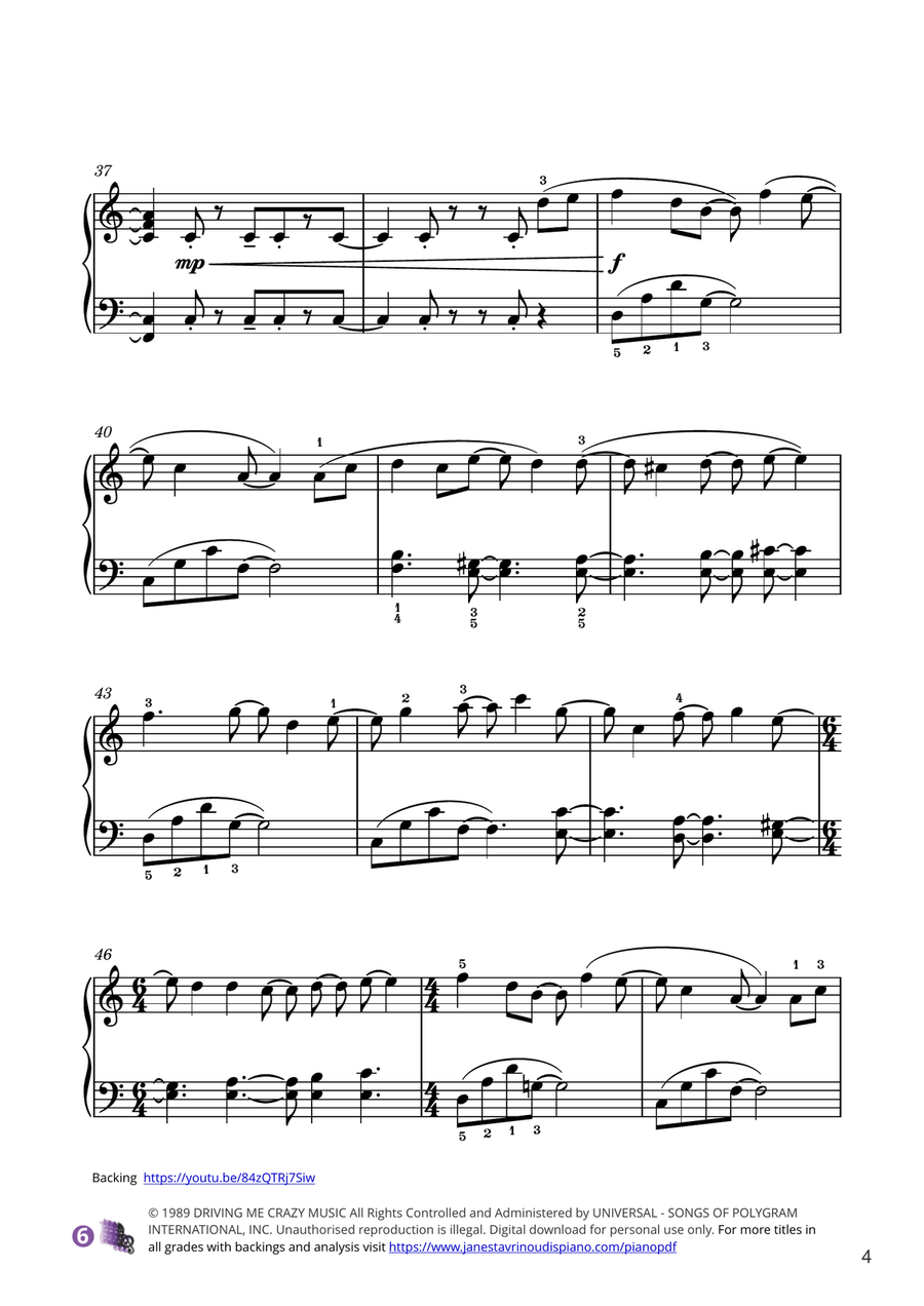 Driving Miss Daisy Piano Solo scores gallery preview page 4