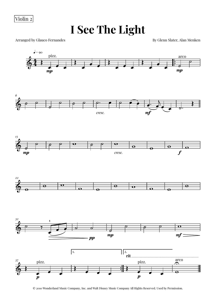 I See The Light String Orchestra scores gallery preview page 5