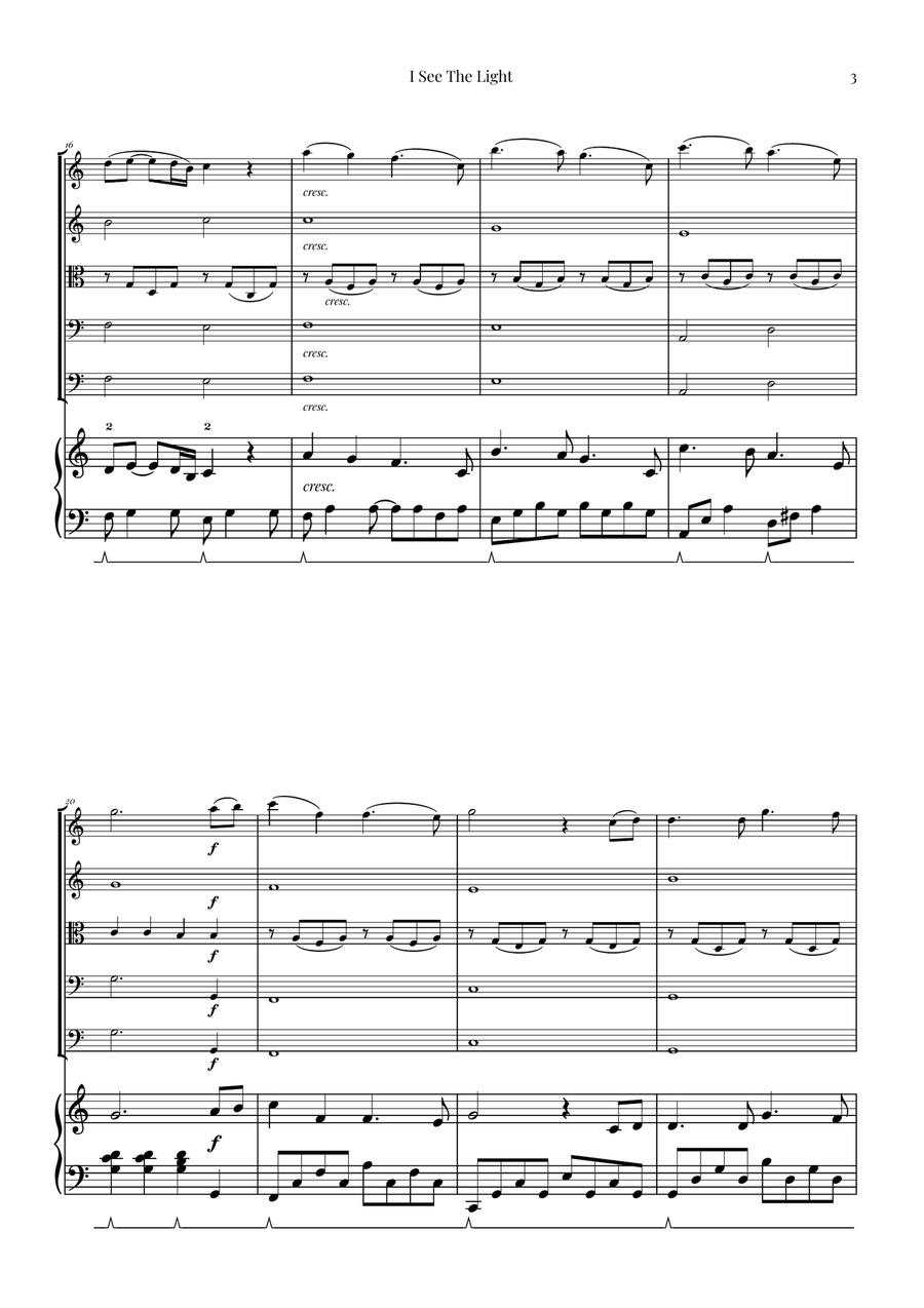 I See The Light String Orchestra scores gallery preview page 3