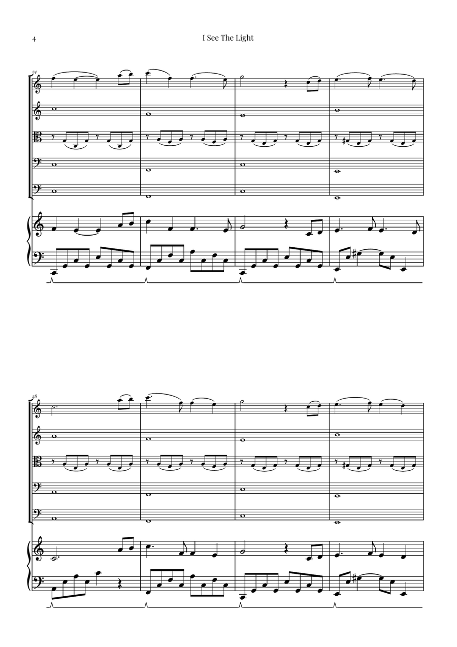 I See The Light String Orchestra scores gallery preview page 4