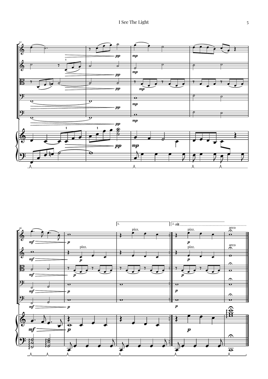 I See The Light String Orchestra scores gallery preview page 5