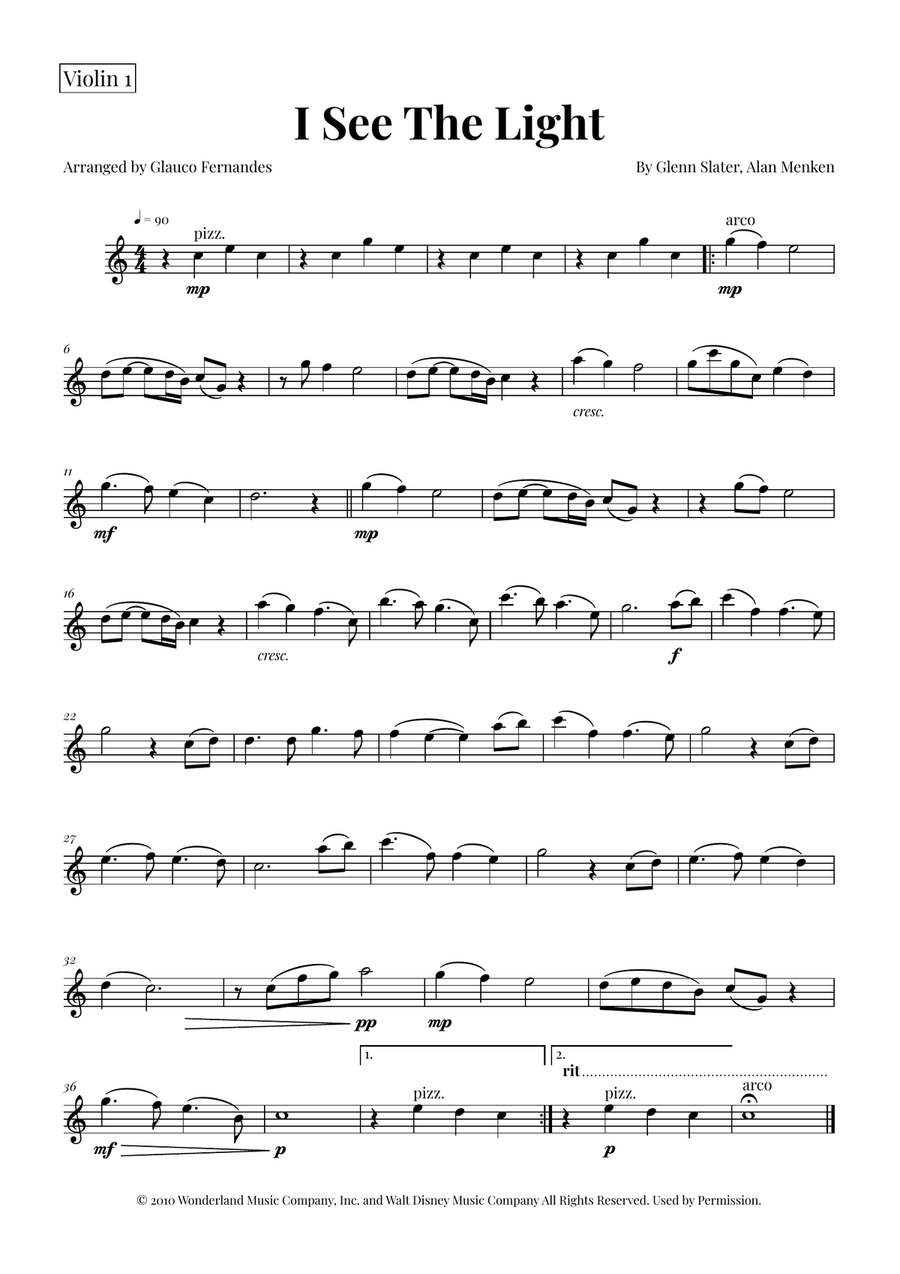 I See The Light String Orchestra scores gallery preview page 6