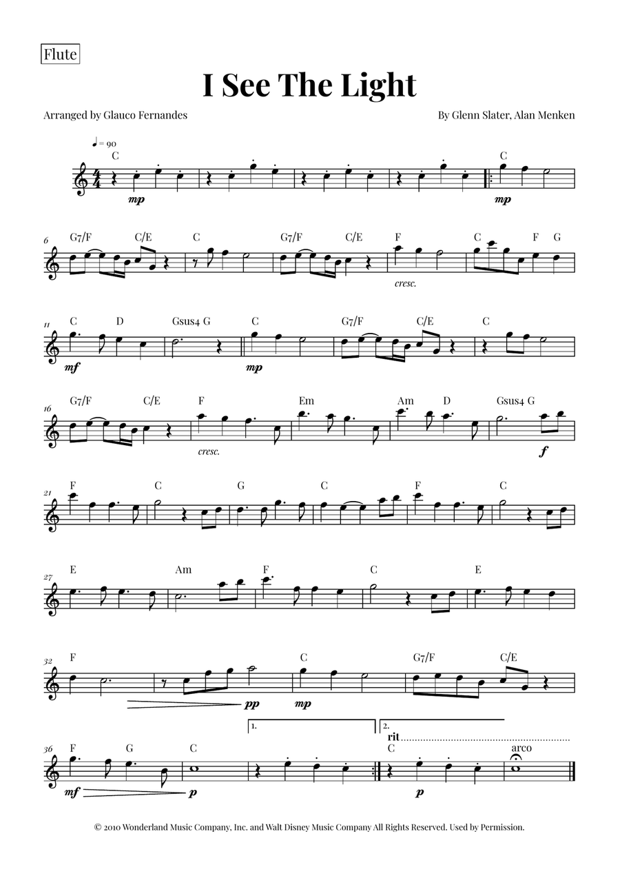 I See The Light Woodwind Quartet scores gallery preview page 3