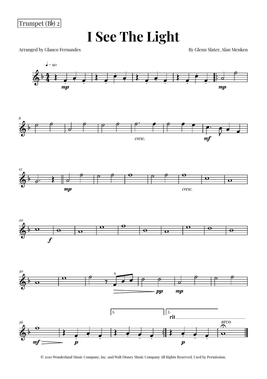 I See The Light Brass Quintet scores gallery preview page 5