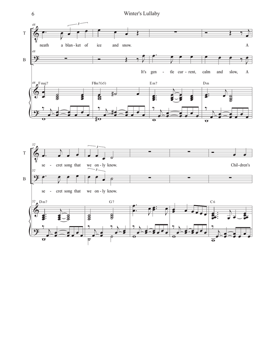 Winter's Lullaby (2-part choir - (TB) TB scores gallery preview page 6