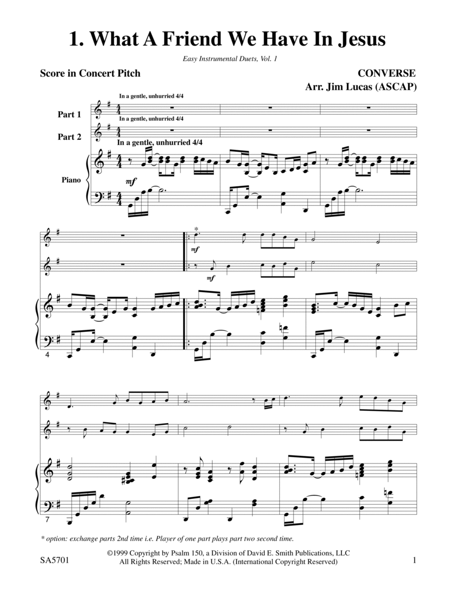 Easy Instrumental Worship Library Set of Parts scores gallery preview page 1