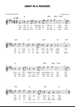 Away in a Manger – Lead Sheet in B (with Lyrics and Chords) mini preview