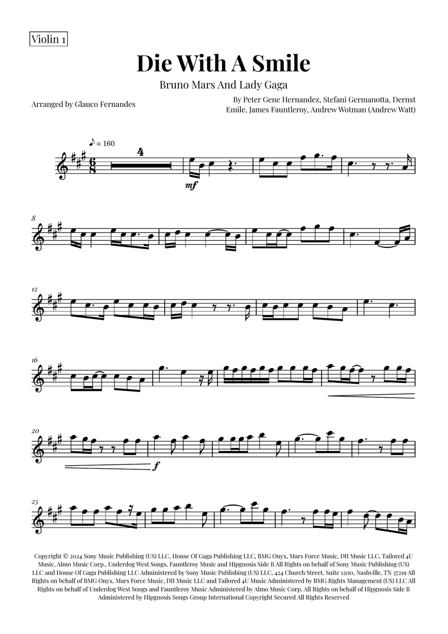 Die With A Smile String Orchestra scores gallery preview page 5