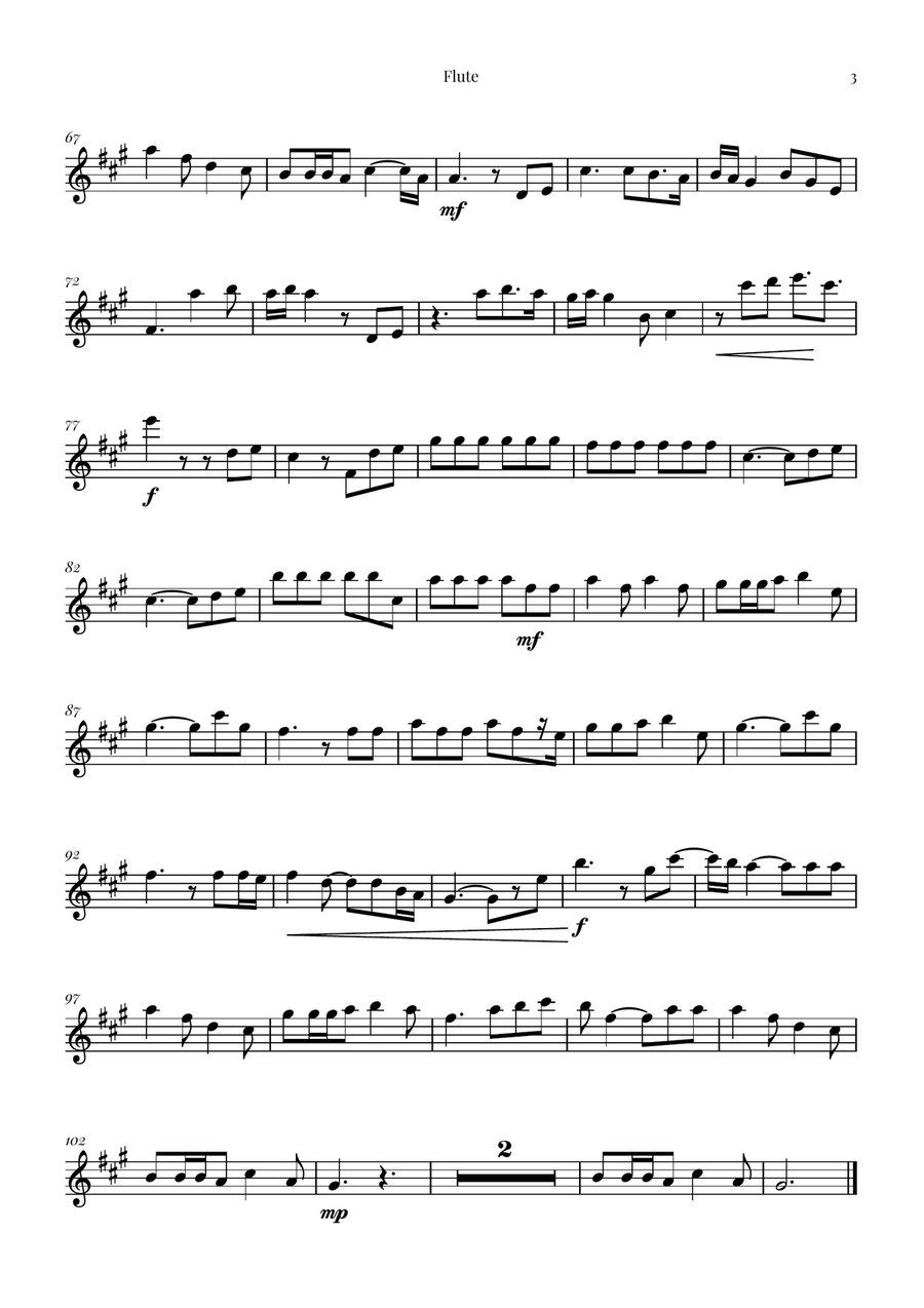 Die With A Smile Woodwind Quartet scores gallery preview page 6