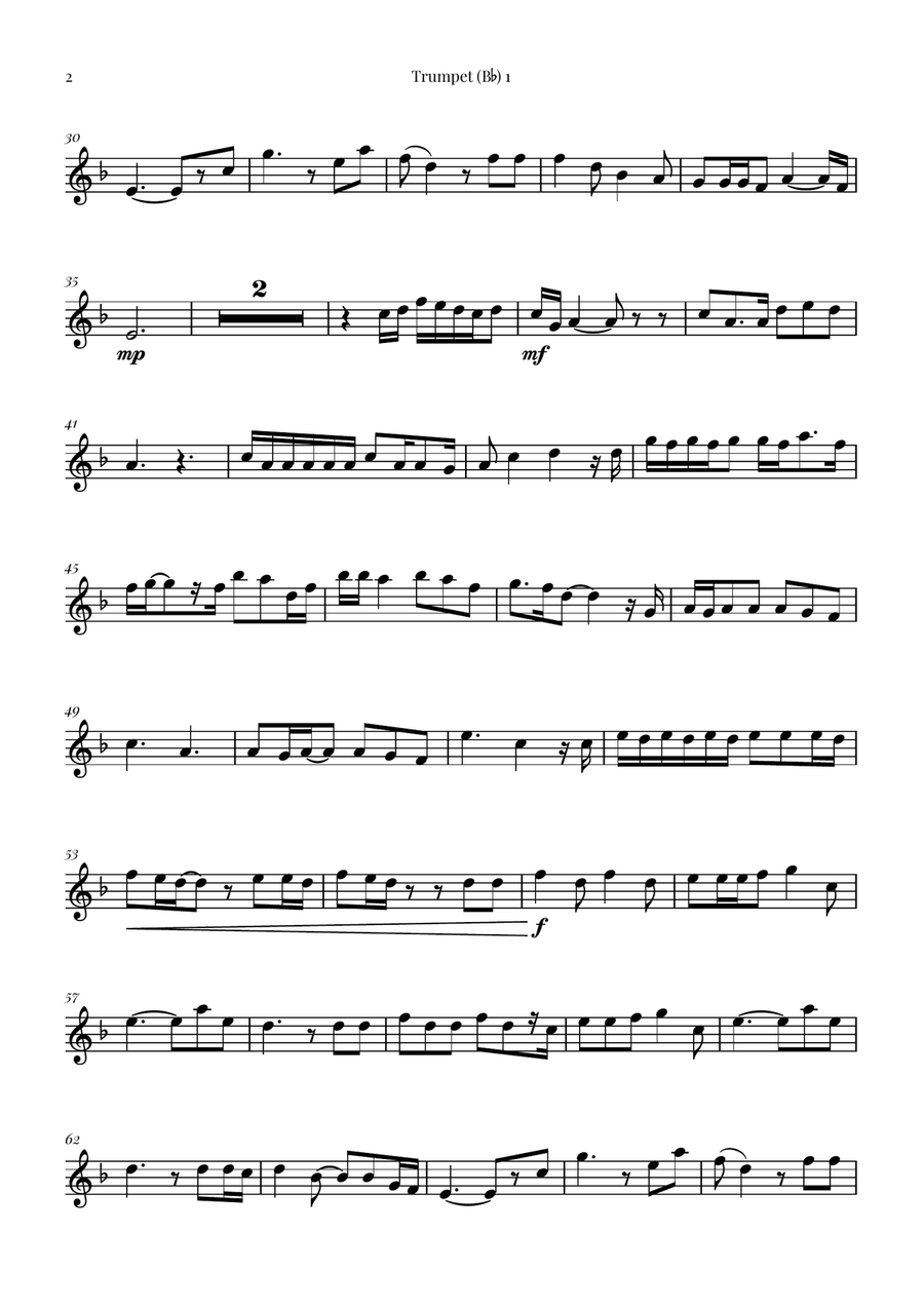 Die With A Smile Brass Quintet scores gallery preview page 6