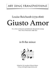 REICHARDT: Giusto amor (transposed to B-flat minor)