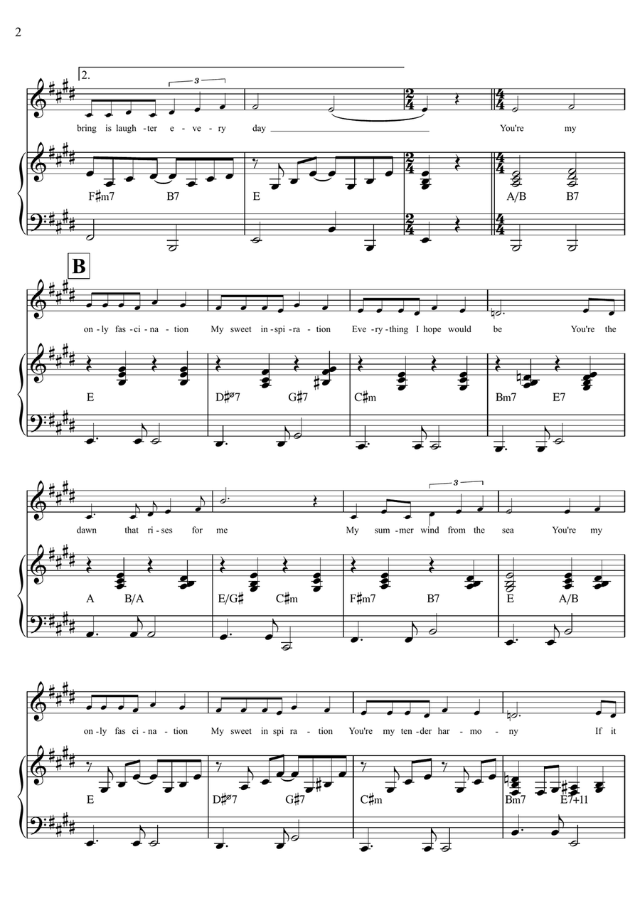 My Only Fascination My Only Fascination Piano, Vocal scores gallery preview page 2