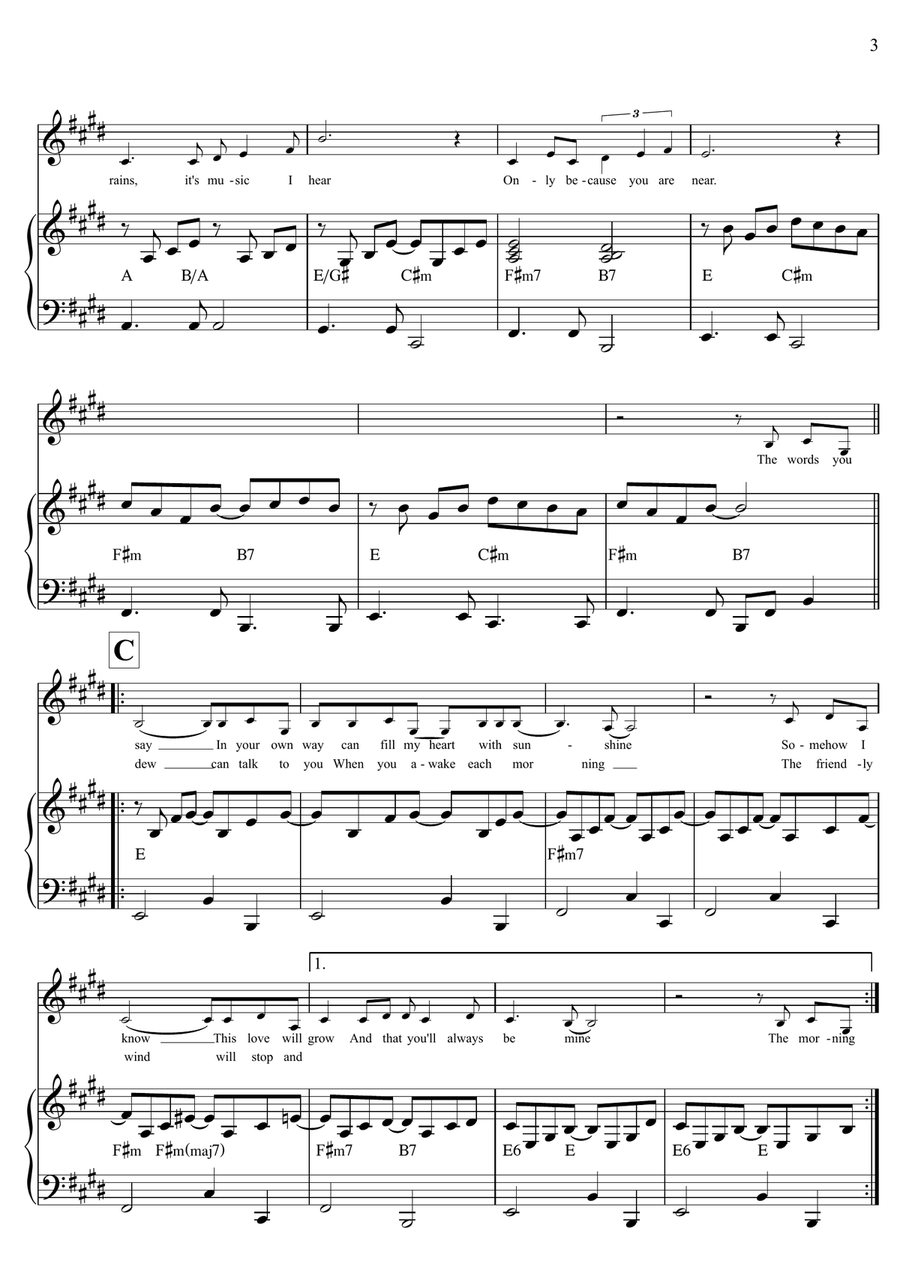 My Only Fascination My Only Fascination Piano, Vocal scores gallery preview page 3