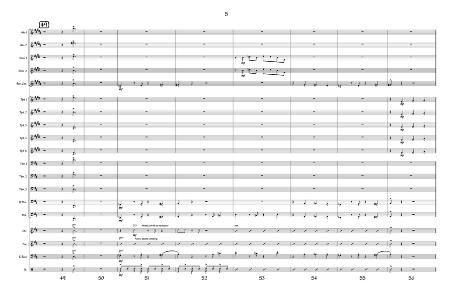 Quarter Master Jazz Ensemble scores gallery preview page 5