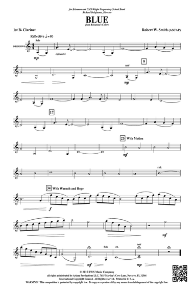 Blue: 1st B-flat Clarinet
