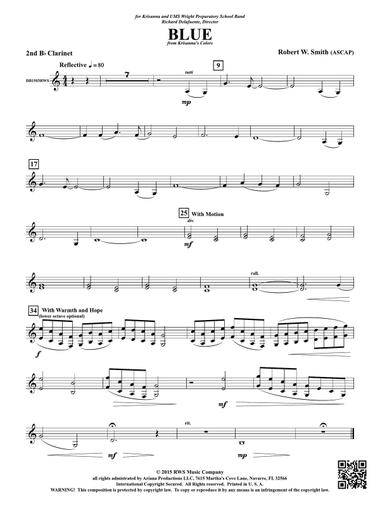 Blue: 2nd B-flat Clarinet