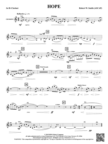 Hope: 1st B-flat Clarinet