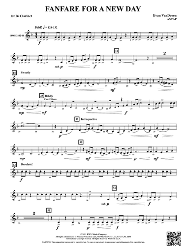Fanfare for a New Day: 1st B-flat Clarinet