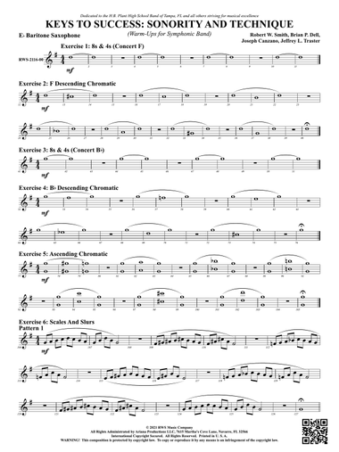 Keys to Success: Sonority and Technique - Warm-Ups for Symphonic Band: E-flat Baritone Saxophone
