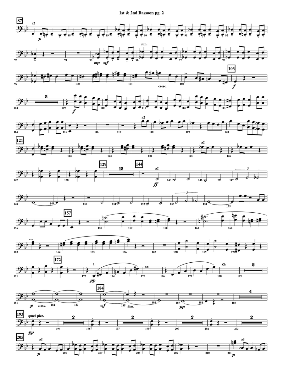 Finale from Symphony No. 3 - Organ Symphony: 1st & 2nd Bassoon Bassoon scores gallery preview page 2