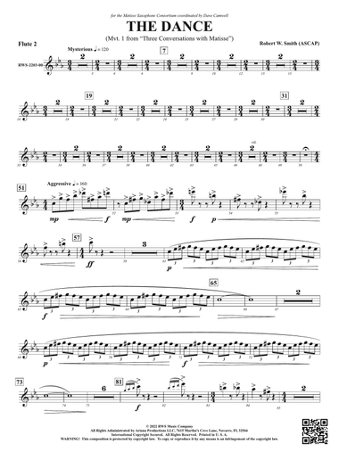 The Dance - Mvt. 1 from Three Conversations with Matisse: 2nd Flute