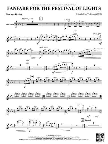 Fanfare for the Festival of Lights: 1st Flute