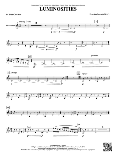 Luminosities: Bass Clarinet